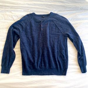 J Crew Mens Navy Soft Henley